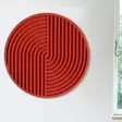 Väggdekor Trä Wallity Röd Trä 33x33 cm - Dekorationer, prydnadsföremål - 8683742963677 - 2