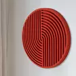 Väggdekor Trä Wallity Röd Trä 33x33 cm - Dekorationer, prydnadsföremål - 8683742963677 - 3