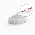 RJ45-kontakt | RJ45 Pass Through | Strandad UTP CAT5 | Rak | Guldplaterad | 10 st. | Polycarbonate | Transparent | Låda - Dator och nätverk - 5412810424757 - 1