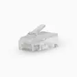 RJ45-kontakt | RJ45 Pass Through | Strandad UTP CAT5 | Rak | Guldplaterad | 10 st. | Polycarbonate | Transparent | Låda - Dator och nätverk - 5412810424757 - 40