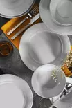 Matservis (18 delar), vit, 27 cm, 21 cm, 16 cm, hållbar, elegant, praktisk - Tallrikar - 8684282532637 - 3