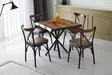 Matbord Hanah Home Safir Valnöt Spånskiva 80x75x80 cm - Matbord - 8683342538787 - 2