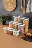 Förvaringslåda Set Hermia Vit Plast 9 Delar - Plastlådor och förvaringslådor - 8683342850827 - 2