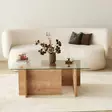 Soffbord Hanah Home Escape Safir Ek Härdat Glas Spånskiva 105x40x65 cm - Soffbord - 8683742112167 - 2