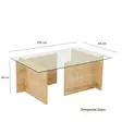 Soffbord Hanah Home Escape Safir Ek Härdat Glas Spånskiva 105x40x65 cm - Soffbord - 8683742112167 - 12