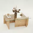 Soffbord Hanah Home Escape Safir Ek Härdat Glas Spånskiva 105x40x65 cm - Soffbord - 8683742112167 - 8