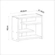 Vägghylla Hanah Home Gupse Antracit Spånskiva 48,6x40x21,4 cm - Vägghyllor - 8684282041627 - 10