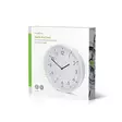 Väggklocka | Diameter: 300 mm | Plast | Tyst rörelse | Vit - Klockor - 5412810473977 - 67