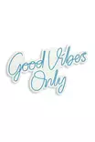 Led Väggdekor Wallity Good Vibes Only Blue Plast 37x62 cm - Ljussmycken och ljusfigurer - 8683342865227 - 1
