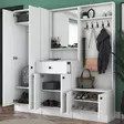 Hallmöbel Hanah Home M3 1559 Vit Spånskiva 179,4x182,8x37,3 cm - Möbler - 8681875885217 - 5