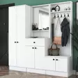 Hallmöbel Hanah Home M3 1559 Vit Spånskiva 179,4x182,8x37,3 cm - Möbler - 8681875885217 - 3