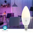 SmartLife Full Färg Glödlampa | E14 | 470 lm | 4.90 W | RGB / Varm till cool vit | 2700 - 6500 K | Android / IOS | Ljus | 1 st. - Ljuskällor - 5412810335497 - 54
