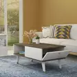 Soffbord Hanah Home Delux Valnöt Vit Spånskiva 90x42,4x45 cm - Soffbord - 8683342946247 - 3