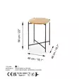 Soffbord Hanah Home Shb004 Svart Natur Trä Metall 46x56x46 cm - Soffbord - 8684282360667 - 6