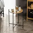 Soffbord Hanah Home Shb004 Svart Natur Trä Metall 46x56x46 cm - Soffbord - 8684282360667 - 2