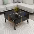 Soffbord Hanah Home Nirvana Svart Valnöt Vit Spånskiva 71,8x43,8x71,8 cm - Soffbord - 8683743945337 - 3