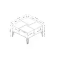 Soffbord Hanah Home Nirvana Svart Valnöt Vit Spånskiva 71,8x43,8x71,8 cm - Soffbord - 8683743945337 - 5