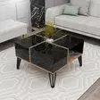 Soffbord Hanah Home Nirvana Svart Valnöt Vit Spånskiva 71,8x43,8x71,8 cm - Soffbord - 8683743945337 - 2
