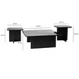 Soffbord Hanah Home Jazz Svart Spånskiva 80x30x80 cm 40x35x40 cm 40x40x40 cm - Soffbord - 8684282417217 - 7