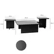 Soffbord Hanah Home Jazz Svart Spånskiva 80x30x80 cm 40x35x40 cm 40x40x40 cm - Soffbord - 8684282417217 - 8