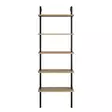 Bokhylla Hanah Home Piante Valnöt Svart Spånskiva 60x174x22 cm - Bokhyllor - 8681875920987 - 1