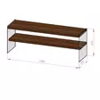 TV-bänk Hanah Home TV103 Valnöt Massiv Furu Härdat Glas 120x45x35 cm - TV-bänkar - 8681875708127 - 7