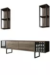 TV-bänk Hanah Home Chrome Line Valnöt Spånskiva 180x30x48 cm - TV-bänkar - 8683742126157 - 1