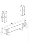 TV-bänk Hanah Home Chrome Line Valnöt Spånskiva 180x30x48 cm - TV-bänkar - 8683742126157 - 9