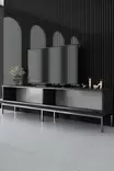 TV-bänk Hanah Home Lord Antracit Silver Spånskiva 180x47x30 cm - TV-bänkar - 8684282483977 - 3