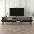 TV-bänk Hanah Home Chalcedony Valnöt Spånskiva 180x44x35 cm - TV-bänkar - 8681875184327 - 4