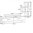 TV-bänk Hanah Home Flora S Valnöt Gul Spånskiva 205x50x36,8 cm - TV-bänkar - 8681875184617 - 6