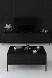TV-bänk Hanah Home Lord Svart Spånskiva 180x47x30 cm - TV-bänkar - 8684282484257 - 5