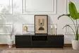 TV-bänk Nordure Vanguard Wood Black Spånskiva 160x42x29,5 cm - TV-bänkar - 8684283112067 - 4