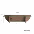 TV-bänk Hanah Home Lily TV Valnöt Spånskiva Härdat Glas 158x40x35 cm - TV-bänkar - 8683342979177 - 9