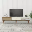 TV-bänk Hanah Home Milan Alt Valnöt Cream Spånskiva 180x40x35 cm - TV-bänkar - 8683742130567 - 2