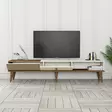 TV-bänk Hanah Home Milan Alt Valnöt Cream Spånskiva 180x40x35 cm - TV-bänkar - 8683742130567 - 5