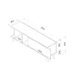 TV-bänk Hanah Home Liberty Sapphire Ek Marmormönster Spånskiva 120x30x45 cm - TV-bänkar - 8683742102267 - 6