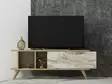 TV-bänk Hanah Home Liberty Sapphire Ek Marmormönster Spånskiva 120x30x45 cm - TV-bänkar - 8683742102267 - 2