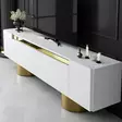 TV-bänk Hanah Home Bohem Vit Guld Spånskiva 180x50x30 cm - TV-bänkar - 8684283557127 - 5