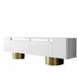 TV-bänk Hanah Home Bohem Vit Guld Spånskiva 180x50x30 cm - TV-bänkar - 8684283557127 - 1