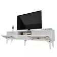 TV-bänk Hanah Home Yumedi Vit Guld Spånskiva 150x50x30 cm - TV-bänkar - 8683742469407 - 5