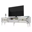 TV-bänk Hanah Home Yumedi Vit Guld Spånskiva 150x50x30 cm - TV-bänkar - 8683742469407 - 4