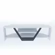 TV-bänk Hanah Home Sares Vit Svart Spånskiva 120x35x36,8 cm - TV-bänkar - 8683743121717 - 7