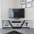 TV-bänk Hanah Home Sares Vit Svart Spånskiva 120x35x36,8 cm - TV-bänkar - 8683743121717 - 2