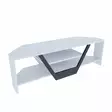 TV-bänk Hanah Home Sares Vit Svart Spånskiva 120x35x36,8 cm - TV-bänkar - 8683743121717 - 1