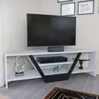 TV-bänk Hanah Home Sares Vit Svart Spånskiva 120x35x36,8 cm - TV-bänkar - 8683743121717 - 3
