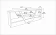 TV-bänk Hanah Home Sares Vit Svart Spånskiva 120x35x36,8 cm - TV-bänkar - 8683743121717 - 8