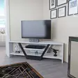 TV-bänk Hanah Home Sares Vit Svart Spånskiva 120x35x36,8 cm - TV-bänkar - 8683743121717 - 4