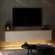 TV-bänk Hanah Home Neon White Vit Ek Spånskiva 160x35x32 cm - TV-bänkar - 8683743316137 - 8
