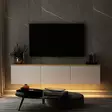 TV-bänk Hanah Home Neon White Vit Ek Spånskiva 160x35x32 cm - TV-bänkar - 8683743316137 - 3